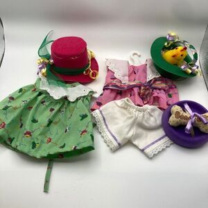 Vintage Muffy Hoppy & Lulu VanderBear "Spring Bonnets" 1996 Silly Milly-nery
